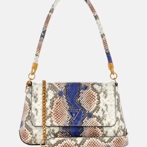 GUESS Georgina Top-Handle Flap Color: sapphire multi